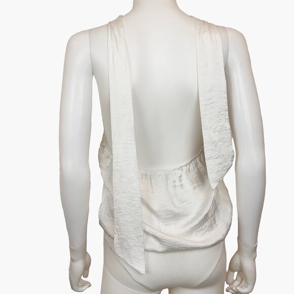 NWT VICI "Miami" Satin Halter Bodysuit (Off-White | Size M) - Picture 4 of 8